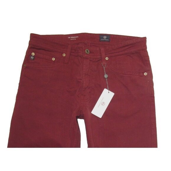 NWT AG Adriano Goldschmied Graduate in Antique Carmine Tailored Pants 31 x 34 - Picture 3 of 9